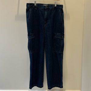 Madewell Low-Slung Straight Cargo Jeans in Martindale Wash. Never worn